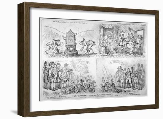 Patriotic-Petitions on the Convention, 1808-James Gillray-Framed Giclee Print