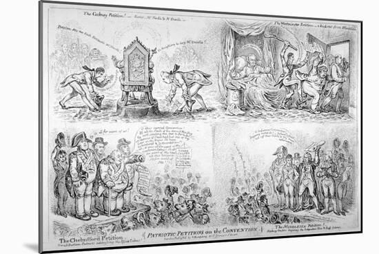 Patriotic-Petitions on the Convention, 1808-James Gillray-Mounted Giclee Print