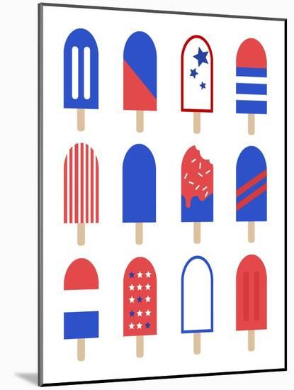 Patriotic Popsicles-Anna Quach-Mounted Art Print