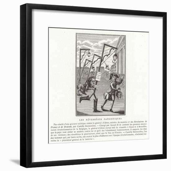 Patriotic Streetlamps-null-Framed Giclee Print