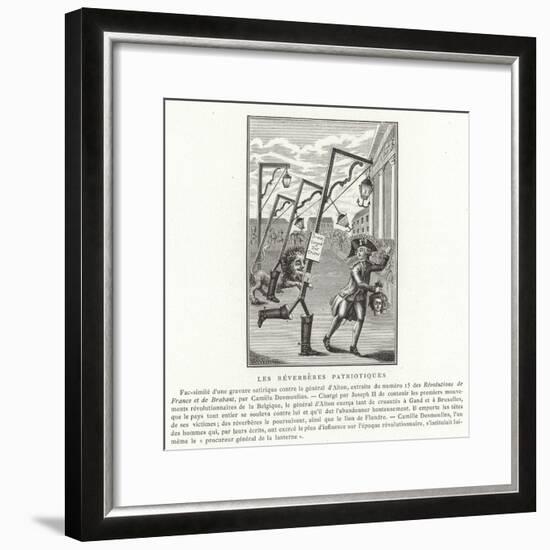 Patriotic Streetlamps-null-Framed Giclee Print