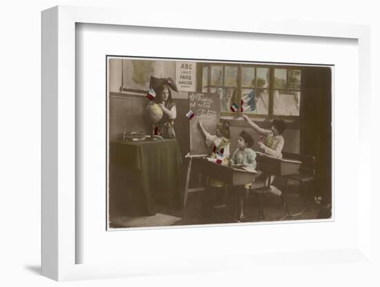 Patriotism at School-null-Framed Photographic Print