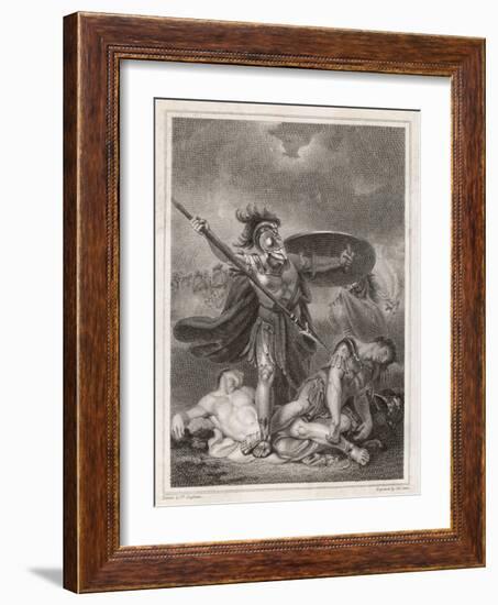 Patroclus Dons Achilles' Armour and Goes into Battle, Only to be Slain by Hector-Henry Singleton-Framed Art Print