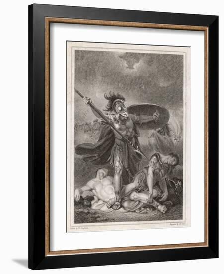 Patroclus Dons Achilles' Armour and Goes into Battle, Only to be Slain by Hector-Henry Singleton-Framed Art Print