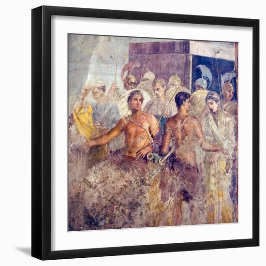 Patroclus Separates Briseis from Achilles, from the House of the Tragic Poet, Pompeii-null-Framed Giclee Print