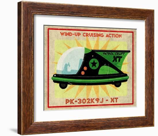 Patrol Craft XT, Box Art Tin Toy-John Golden-Framed Art Print