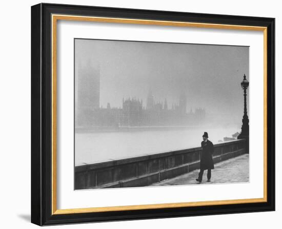 Patrolling Lambeth Bridge-Terence Spencer-Framed Photographic Print