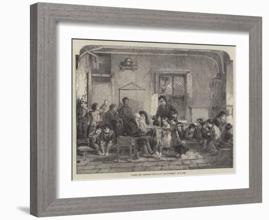 Patron and Patroness's Visit to the Village School-Thomas Faed-Framed Giclee Print