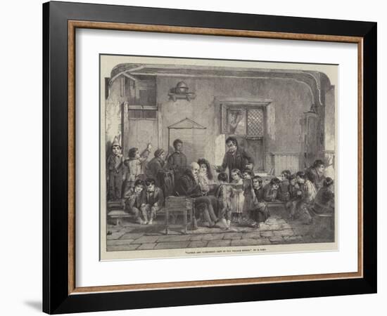 Patron and Patroness's Visit to the Village School-Thomas Faed-Framed Giclee Print