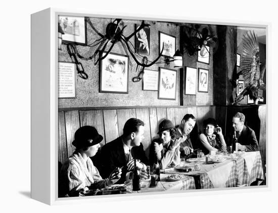 Patrons at a Prohibition Protected Speakeasy Popular for Drinking Aviators-Margaret Bourke-White-Framed Premier Image Canvas