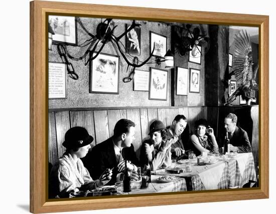 Patrons at a Prohibition Protected Speakeasy Popular for Drinking Aviators-Margaret Bourke-White-Framed Premier Image Canvas