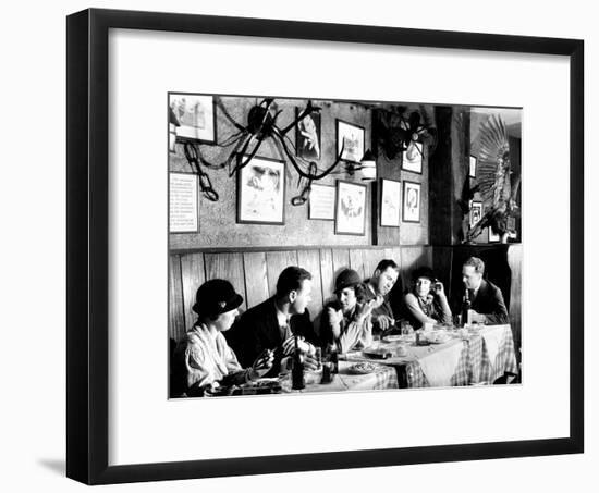 Patrons at a Prohibition Protected Speakeasy Popular for Drinking Aviators-Margaret Bourke-White-Framed Premium Photographic Print