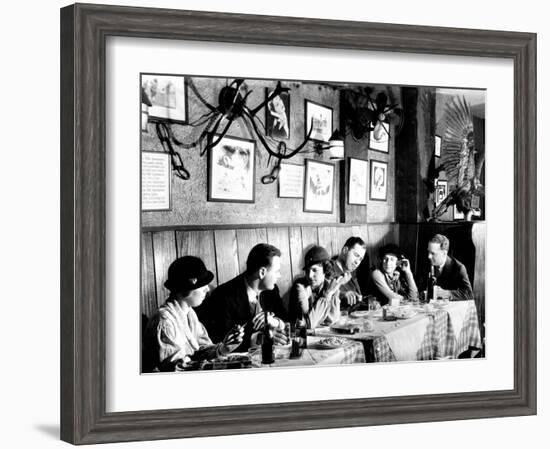 Patrons at a Prohibition Protected Speakeasy Popular for Drinking Aviators-Margaret Bourke-White-Framed Photographic Print