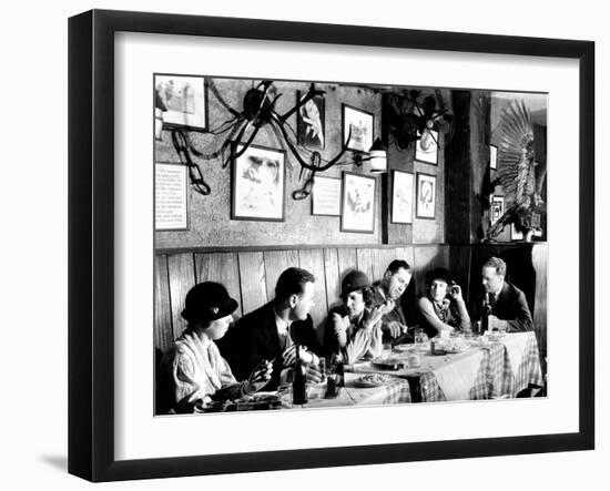 Patrons at a Prohibition Protected Speakeasy Popular for Drinking Aviators-Margaret Bourke-White-Framed Photographic Print