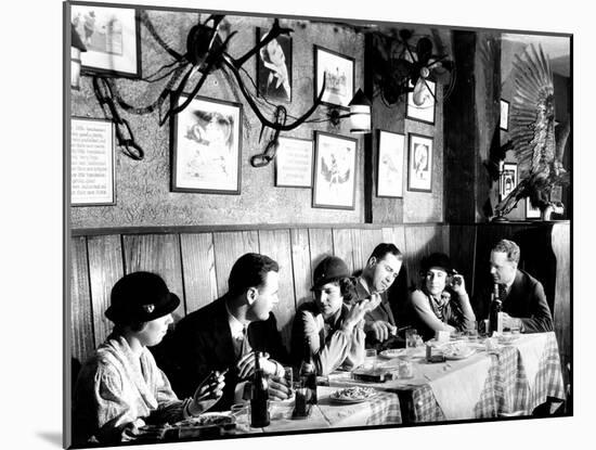 Patrons at a Prohibition Protected Speakeasy Popular for Drinking Aviators-Margaret Bourke-White-Mounted Photographic Print