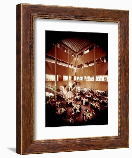 Patrons Attending the Los Angeles Museum of Art Opening. Los Angeles, 1965-Ralph Crane-Framed Photographic Print