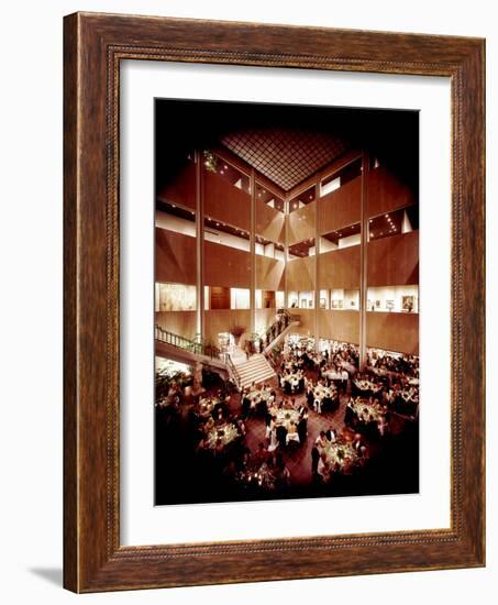 Patrons Attending the Los Angeles Museum of Art Opening. Los Angeles, 1965-Ralph Crane-Framed Photographic Print