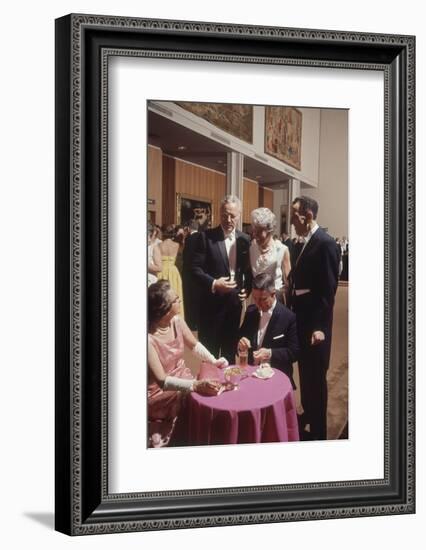 Patrons Attending the Los Angeles Museum of Art Opening. Los Angeles, 1965-Ralph Crane-Framed Photographic Print