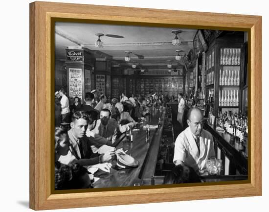 Patrons Enjoying Drinks at Sloppy Joe's Bar-Eliot Elisofon-Framed Premier Image Canvas