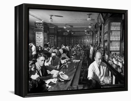 Patrons Enjoying Drinks at Sloppy Joe's Bar-Eliot Elisofon-Framed Premier Image Canvas