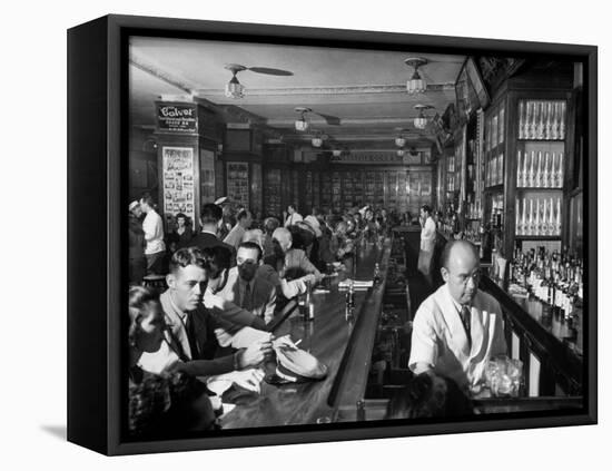 Patrons Enjoying Drinks at Sloppy Joe's Bar-Eliot Elisofon-Framed Premier Image Canvas