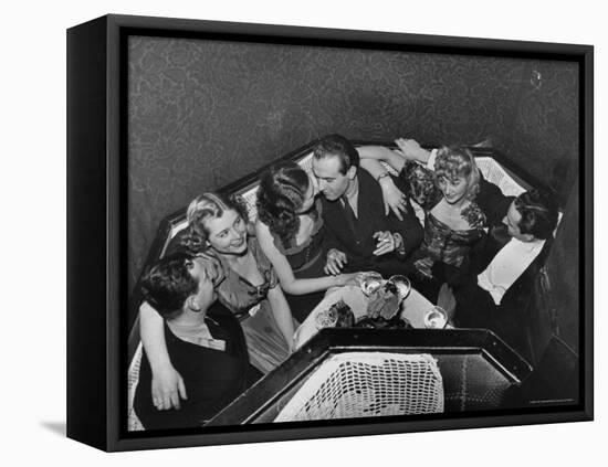 Patrons in Budapest Nightclub "Arizona"-William Vandivert-Framed Premier Image Canvas