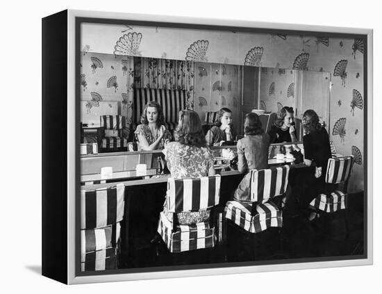 Patrons Touching Up Makeup Powder Room of the Stork Club-Alfred Eisenstaedt-Framed Premier Image Canvas