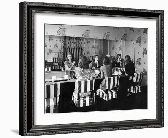 Patrons Touching Up Makeup Powder Room of the Stork Club-Alfred Eisenstaedt-Framed Photographic Print