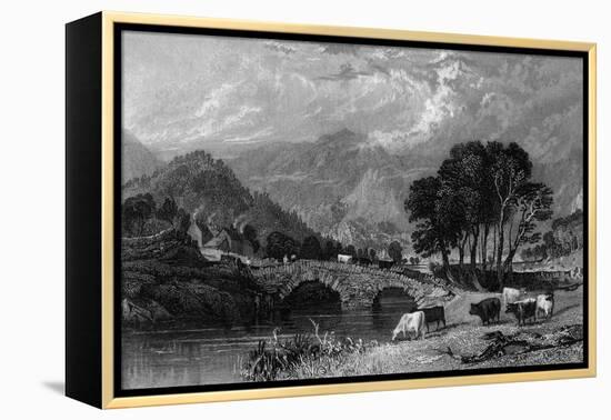 Patterdale Bridge, Lake District-Thomas Allom-Framed Stretched Canvas