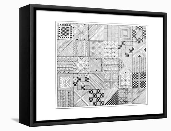 Pattern 1-Neeti Goswami-Framed Stretched Canvas