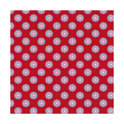 Pattern Blue Rosette On Wine Red Giclee Print By Effie Zafiropoulou Art Com