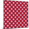 Pattern Blue Rosette on Wine Red-Effie Zafiropoulou-Mounted Giclee Print