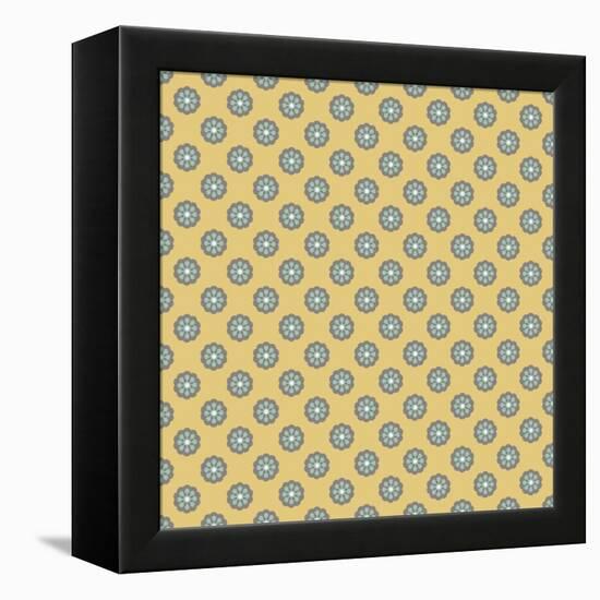 Pattern Blue Rosettes on Mocca-Effie Zafiropoulou-Framed Premier Image Canvas