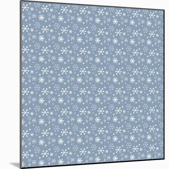 Pattern Blue Snowflakes-Effie Zafiropoulou-Mounted Giclee Print