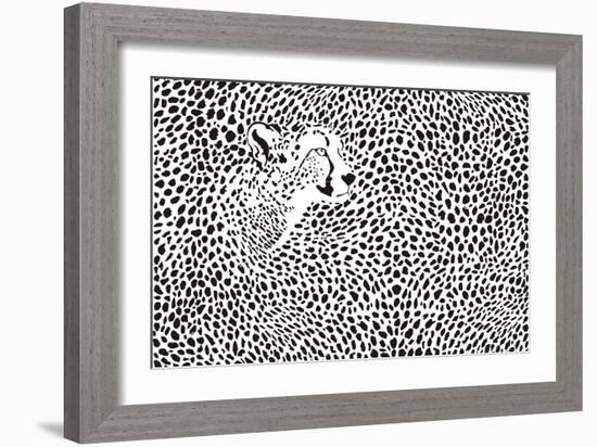 Pattern Cheetahs Background-Gepard-Framed Art Print