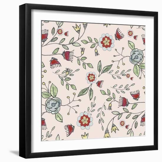 Pattern Colourful Branches-Effie Zafiropoulou-Framed Giclee Print