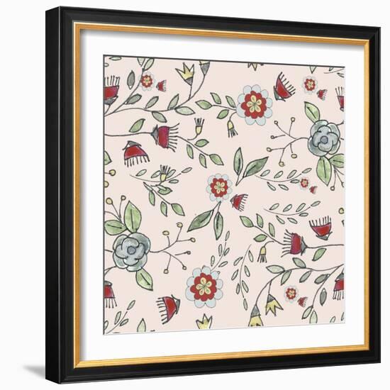 Pattern Colourful Branches-Effie Zafiropoulou-Framed Giclee Print