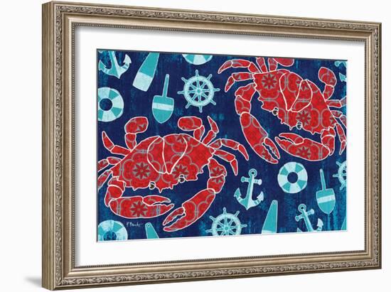 Pattern Crabs-Paul Brent-Framed Art Print