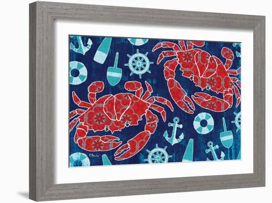 Pattern Crabs-Paul Brent-Framed Art Print