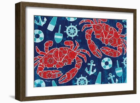 Pattern Crabs-Paul Brent-Framed Art Print