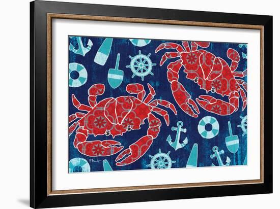 Pattern Crabs-Paul Brent-Framed Art Print