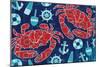 Pattern Crabs-Paul Brent-Mounted Art Print