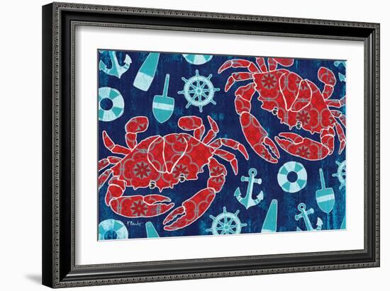 Pattern Crabs-Paul Brent-Framed Art Print