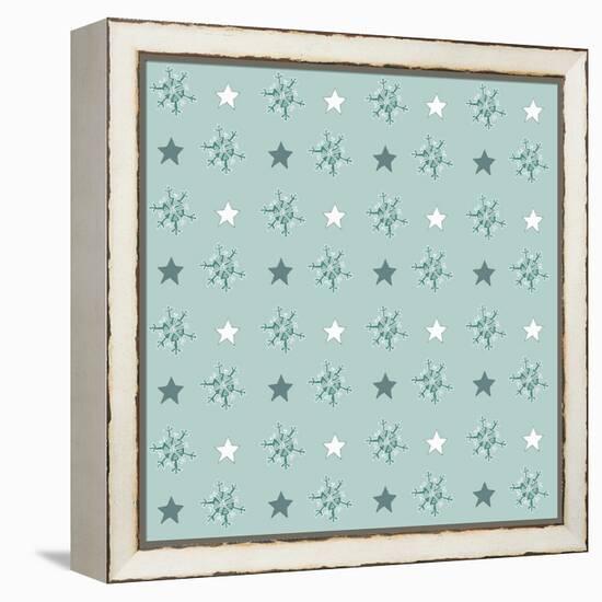 Pattern Flakes&Stars-Effie Zafiropoulou-Framed Premier Image Canvas