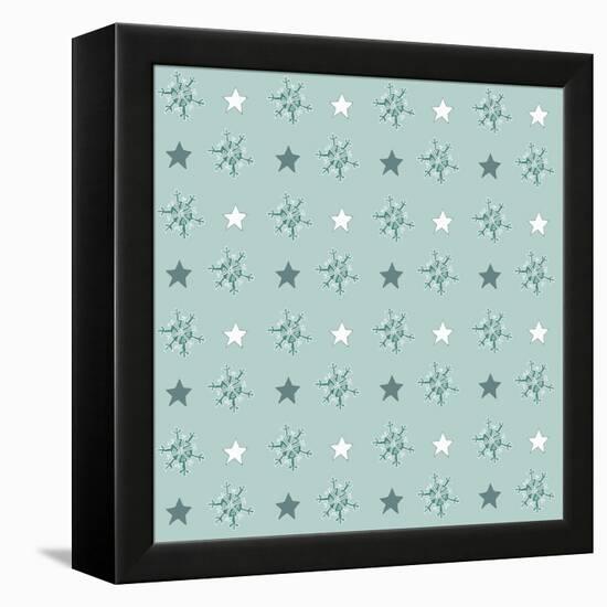 Pattern Flakes&Stars-Effie Zafiropoulou-Framed Premier Image Canvas