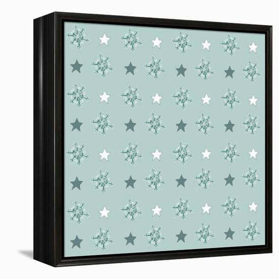 Pattern Flakes&Stars-Effie Zafiropoulou-Framed Premier Image Canvas