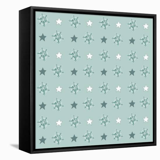 Pattern Flakes&Stars-Effie Zafiropoulou-Framed Premier Image Canvas