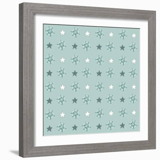 Pattern Flakes&Stars-Effie Zafiropoulou-Framed Giclee Print