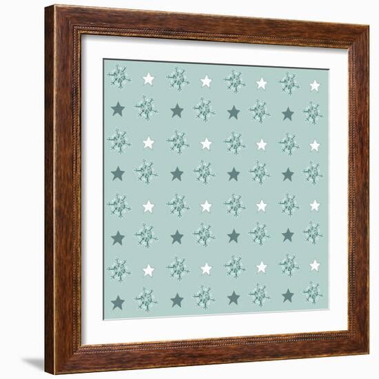 Pattern Flakes&Stars-Effie Zafiropoulou-Framed Giclee Print