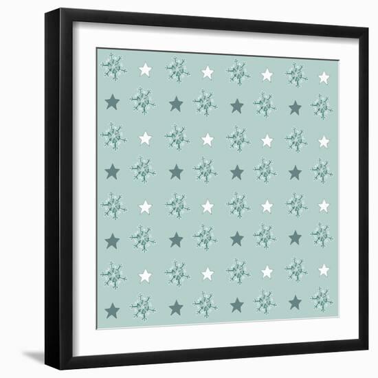 Pattern Flakes&Stars-Effie Zafiropoulou-Framed Giclee Print